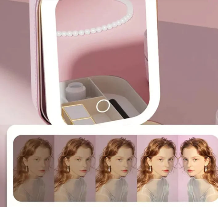 LED Makeup Case With Mirror