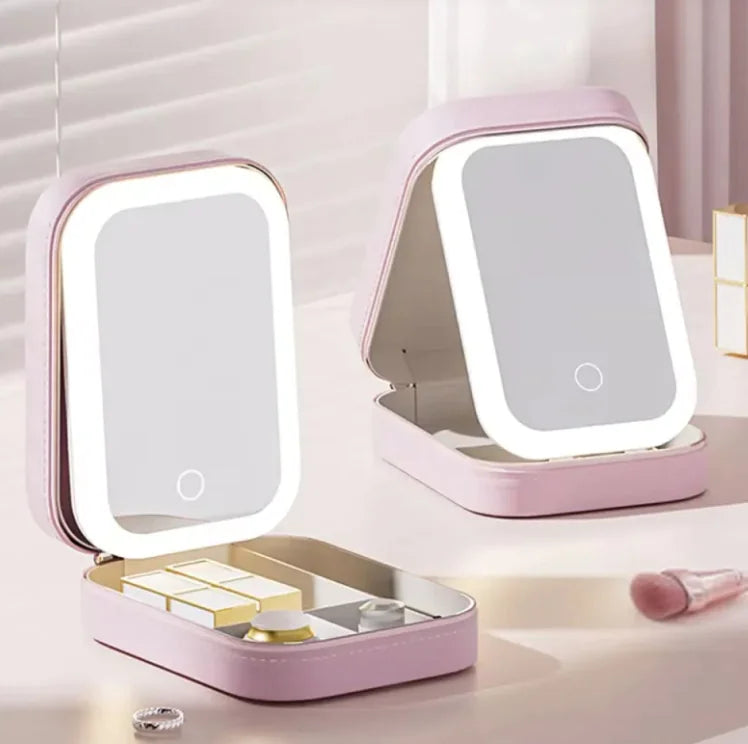 LED Makeup Case With Mirror